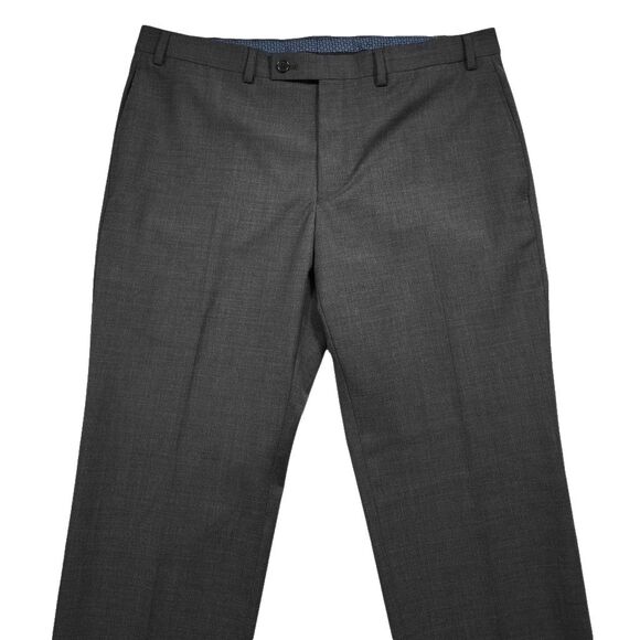 Ralph Lauren Mens Gray Dress Pants 36x29 Wool Blend Stretch Flat Front Trousers - Picture 5 of 10